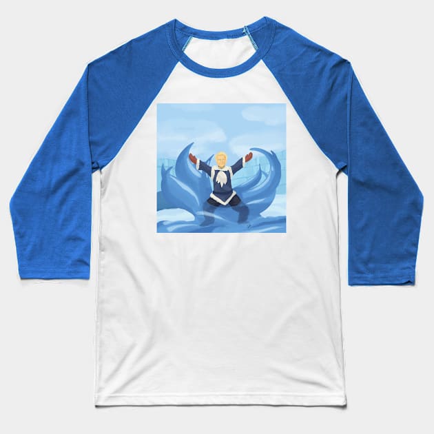 Waterbender Aziraphale Baseball T-Shirt by AC Salva